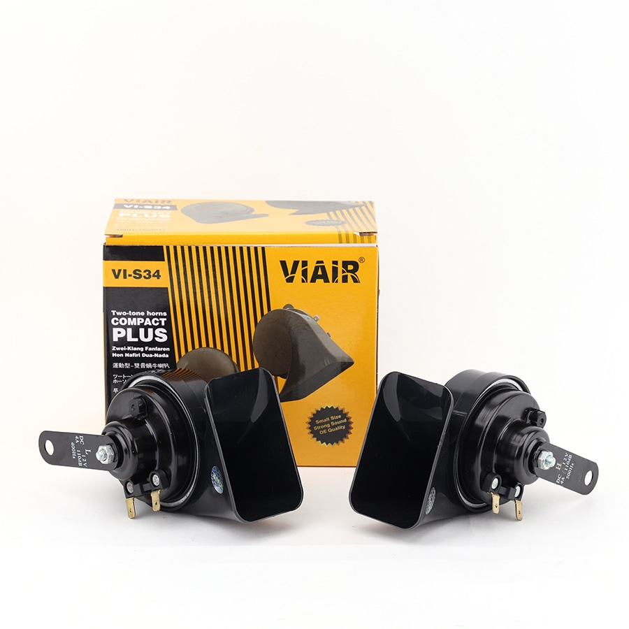 Kèn Sên (Còi Ốc) 12V/24V VIAIR VI-S34 HIGH TONE 500HZ LOWTONE 400HZ, Còi Sên Xe Tải, Ô Tô