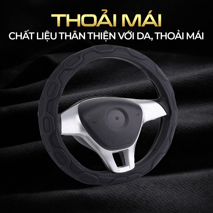 Bọc Vô Lăng CIND Y021 Size M Màu Đen Da PU Lõi TPE Chống Trượt Siêu Êm - Nhập Khẩu Chính Hãng