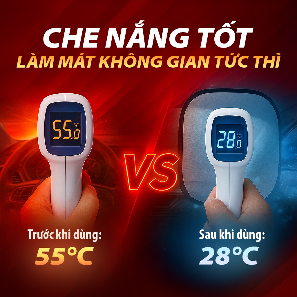 Combo 2 Tấm Che Nắng Ô Tô Bạch Kim Tráng Bạc Tròn Chống Tia UV CIND CD-C001 (36x44cm) - Nhập Khẩu Chính Hãng