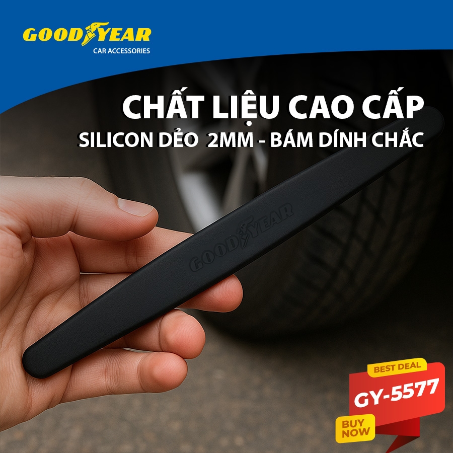 Combo 4 Miếng Dán Silicon Chống Xước Bảo Vệ Tay Nắm Cửa GOODYEAR