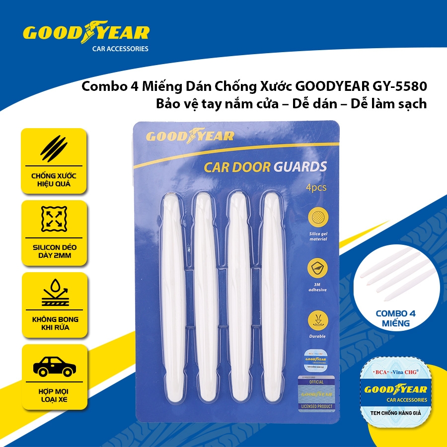 Combo 4 Miếng Dán Silicon Chống Xước Bảo Vệ Tay Nắm Cửa GOODYEAR