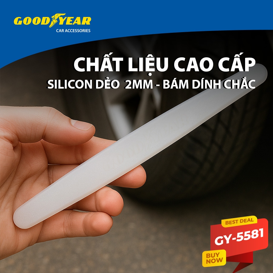 Combo 4 Miếng Dán Silicon Chống Xước Bảo Vệ Tay Nắm Cửa GOODYEAR
