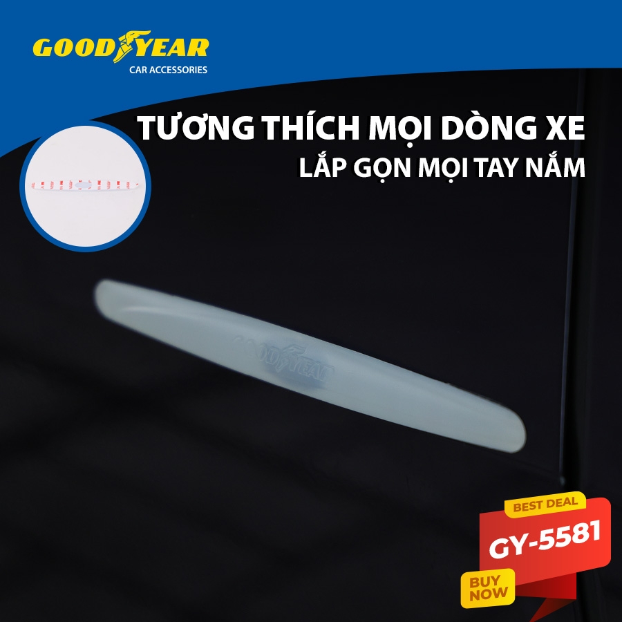 Combo 4 Miếng Dán Silicon Chống Xước Bảo Vệ Tay Nắm Cửa GOODYEAR