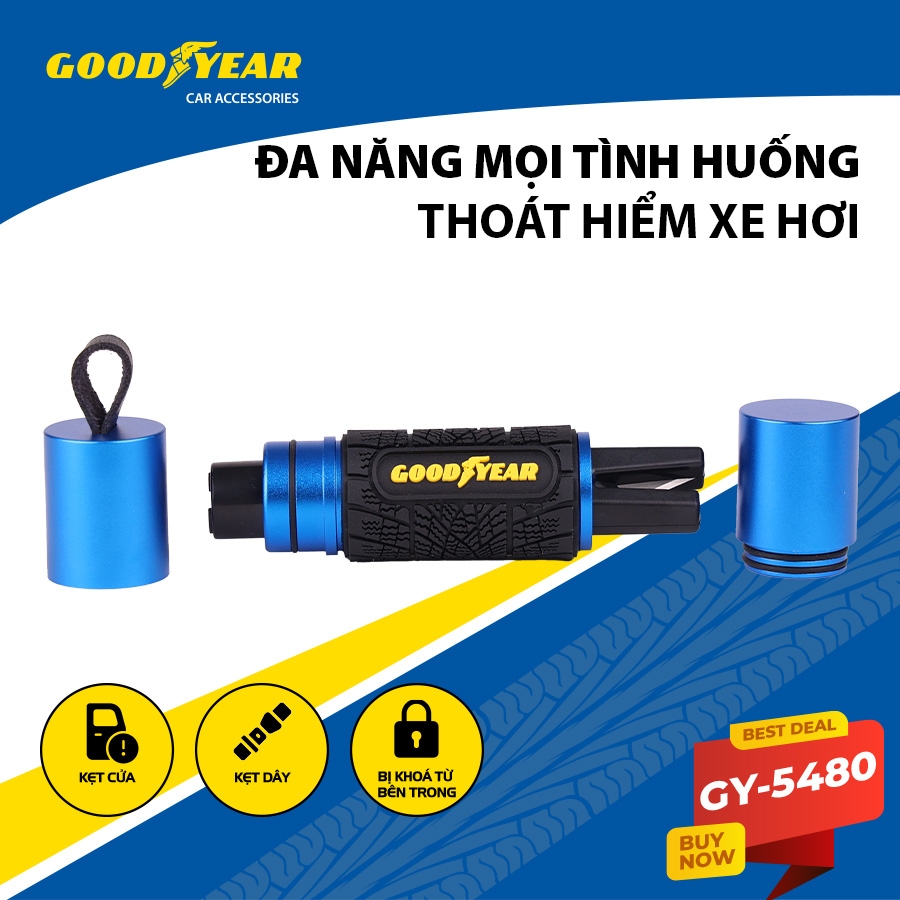 Dụng Cụ Phá Kính Cắt Dây An Toàn Thoát Hiểm GOODYEAR GY-5480