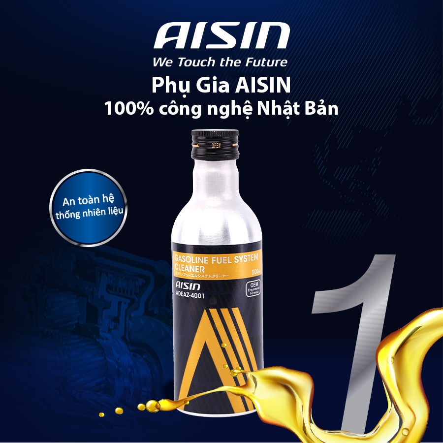 Dung Dịch Vệ Sinh Buồng Đốt Kim Phun 2 Trong 1 Máy Xăng AISIN 200ml ADEAZ-4001