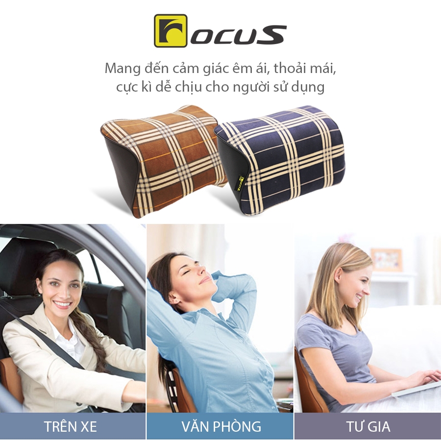Gối Tựa Đầu Cao Su Non FOCUS Bur FG-TM04-B Màu Lam - Nhập Khẩu Chính Hãng