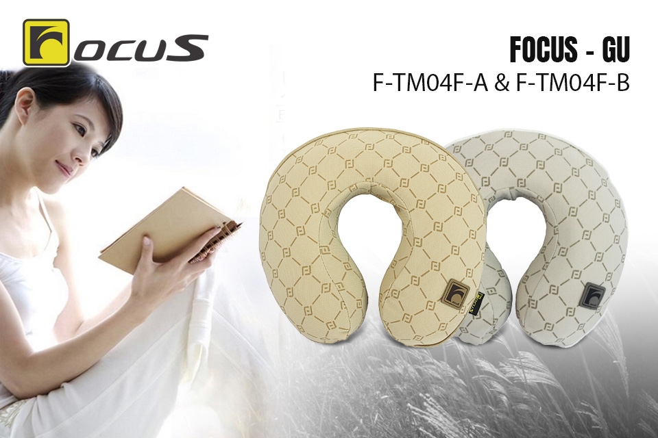 Gối Tựa Đầu Chữ U Cao Su Non FOCUS Gu F-UM01F-B Màu Xám - Nhập Khẩu Chính Hãng