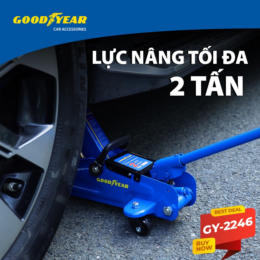 Kích Cá Sấu 2 Tấn Con Đội Nâng Vật Nặng Kích Gầm Ô tô GOODYEAR GY-2246