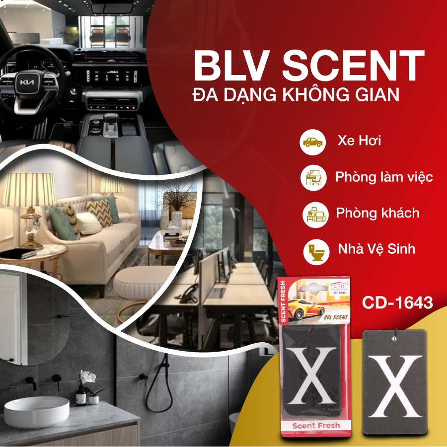 Lá Thơm Treo Ô tô, Tủ Quần Áo CIND CD-164  Hương Thơm Độc Quyền Không Gian Thơm Mát