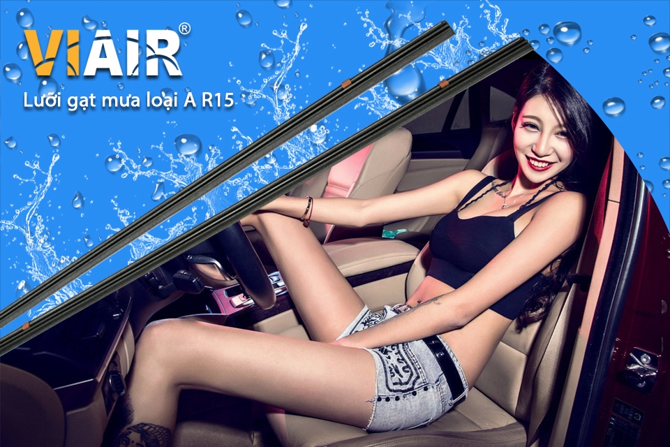 Combo 2 Lưỡi Gạt Mưa Loại A VIAIR R15 (14 Inch/350 mm)