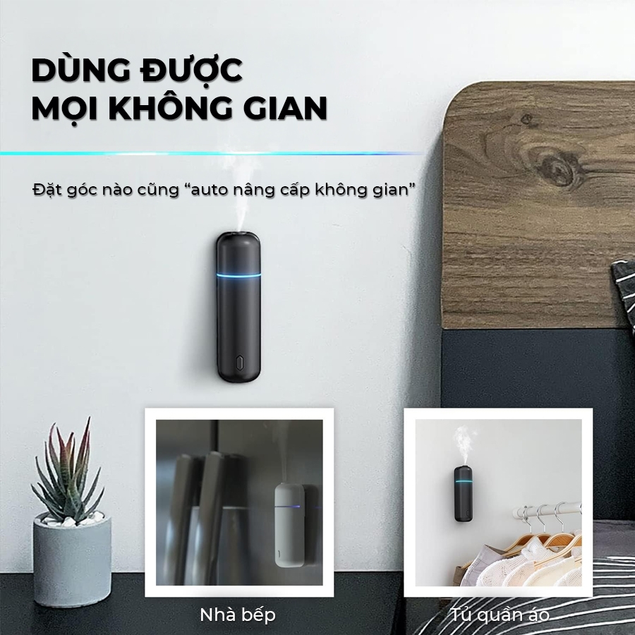 Máy Khuếch Tán Tinh Dầu Ô Tô Mini Cao Cấp | Phun Sương Siêu Âm | Xịt Thơm Tự Động FK01 - Nhập Khẩu Chính Hãng