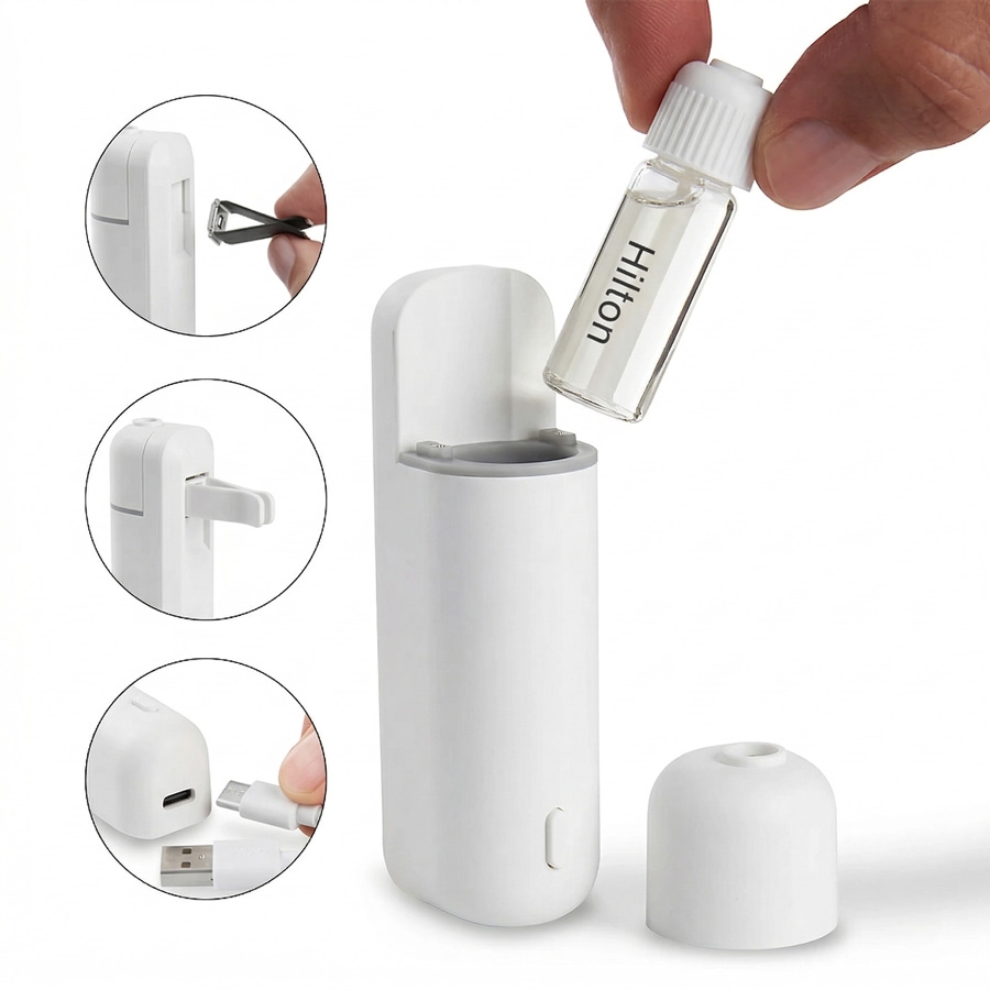 Máy Khuếch Tán Tinh Dầu Ô Tô Mini Cao Cấp | Phun Sương Siêu Âm | Xịt Thơm Tự Động FK01 - Nhập Khẩu Chính Hãng