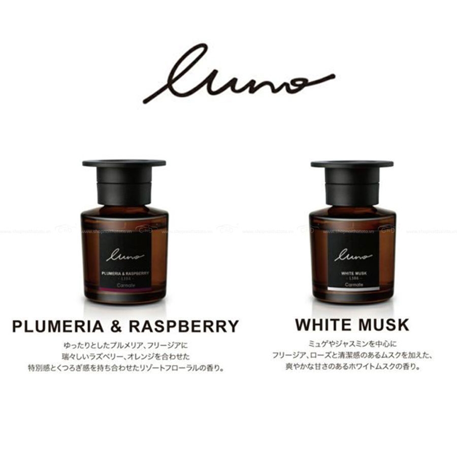 Nước Hoa Ô Tô CARMATE Luno Liquid L386 White Musk 80ml - Nhập Khẩu Chính Hãng