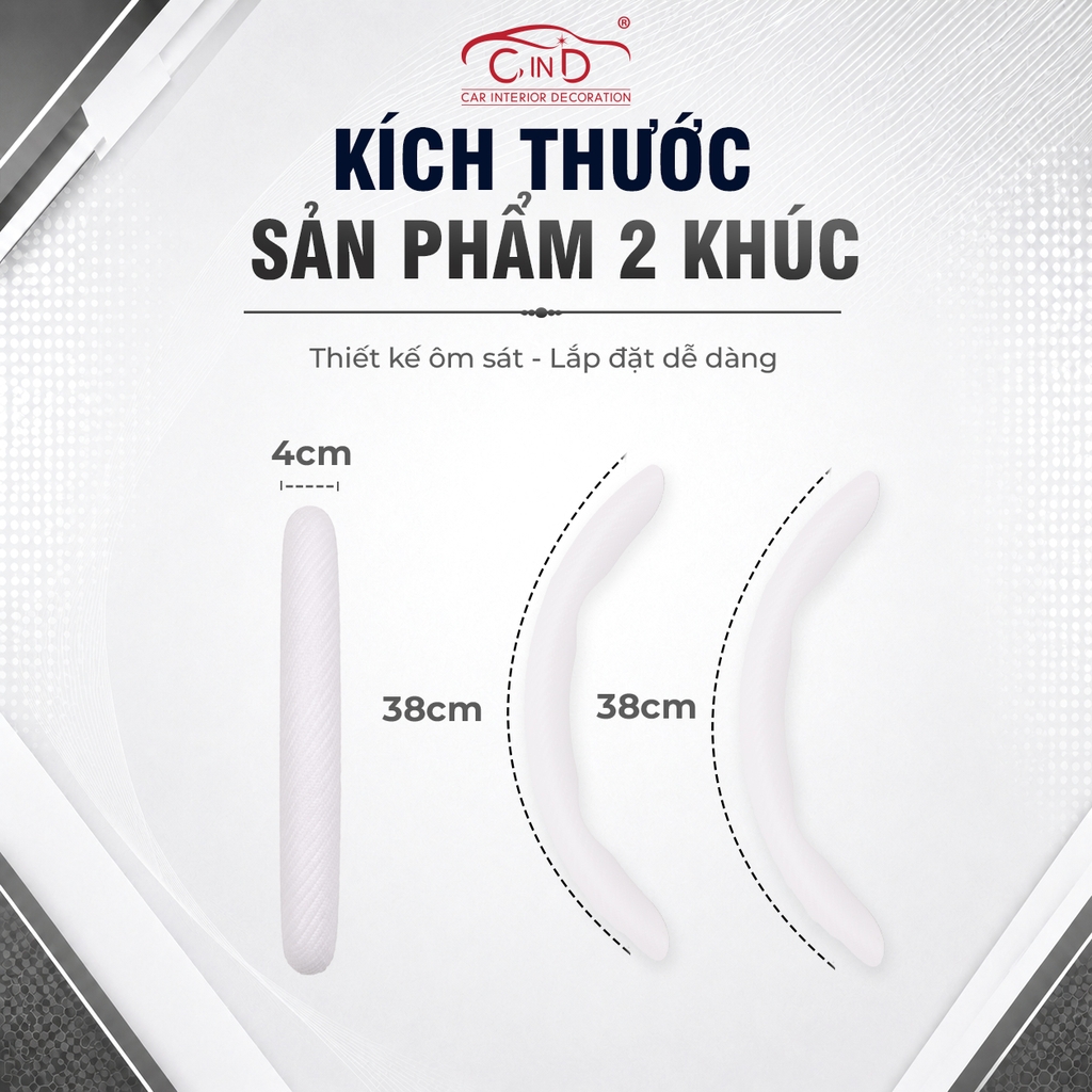 Ốp Bọc Vô Lăng CIND Carbon Nhám Thể Thao Mỏng Nhẹ Chống Trượt Phù Hợp Nhiều Dòng Xe