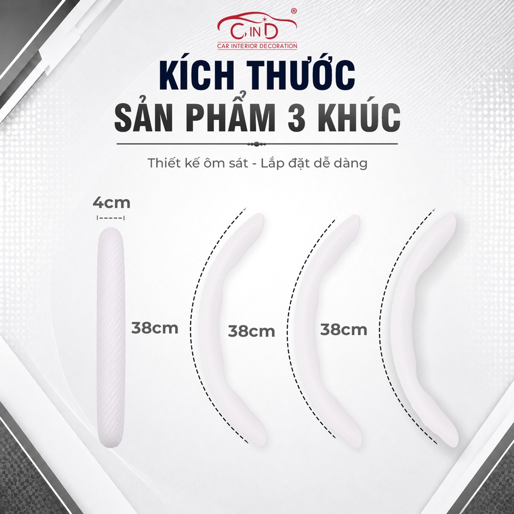 Miếng Ốp Bọc Vô Lăng Ô Tô CIND Carbon Nhám (Phiên Bản Nâng Cấp) Bám Tay Ma Sát Tốt Mỏng Nhẹ Chống Trượt Phù Hợp Nhiều Dòng Xe