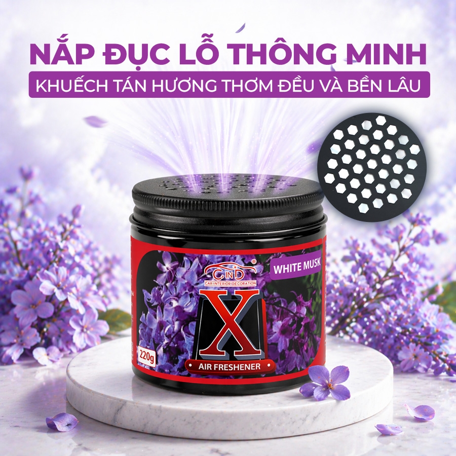 Sáp Thơm Ô Tô CIND X-Gel CD-X001 White Musk 220g