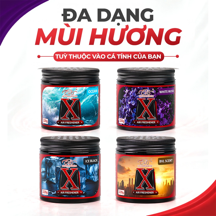 Sáp Thơm Ô Tô CIND X-Gel CD-X001 White Musk 220g