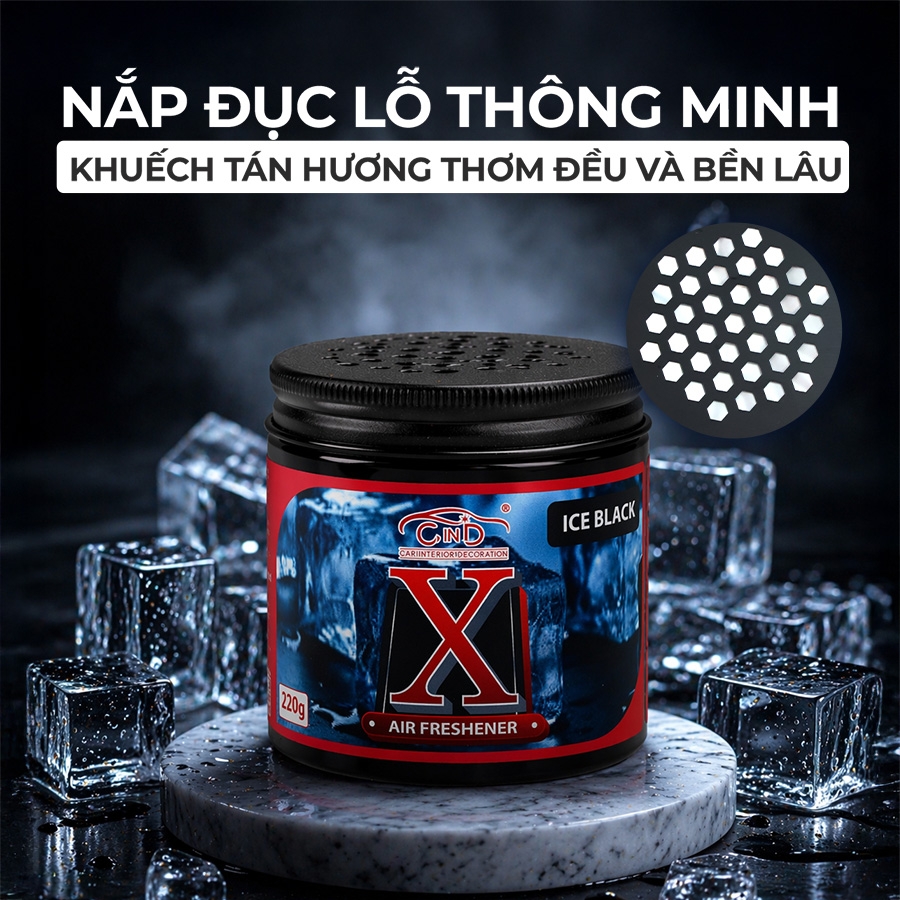 Sáp Thơm Ô Tô CIND X-Gel CD-X004 Ice Black 220g