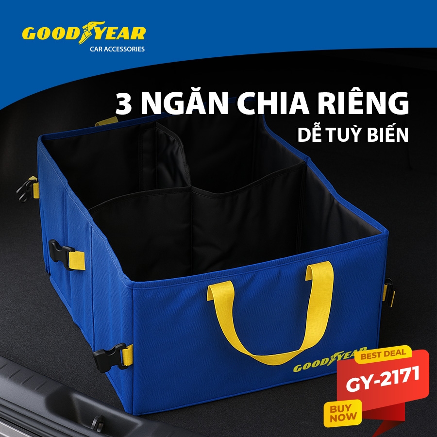 Thùng Đựng Đồ Đa Năng Gấp Gọn Tiện Lợi GOODYEAR GY-2171 Bằng Vải Oxford Dày Dặn