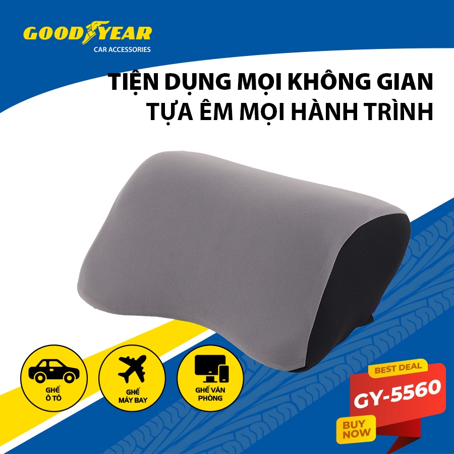 Gối Tựa Đầu Tựa Lưng Cao Su Non GOODYEAR Sang Trọng Mềm Mại Thoáng Khí