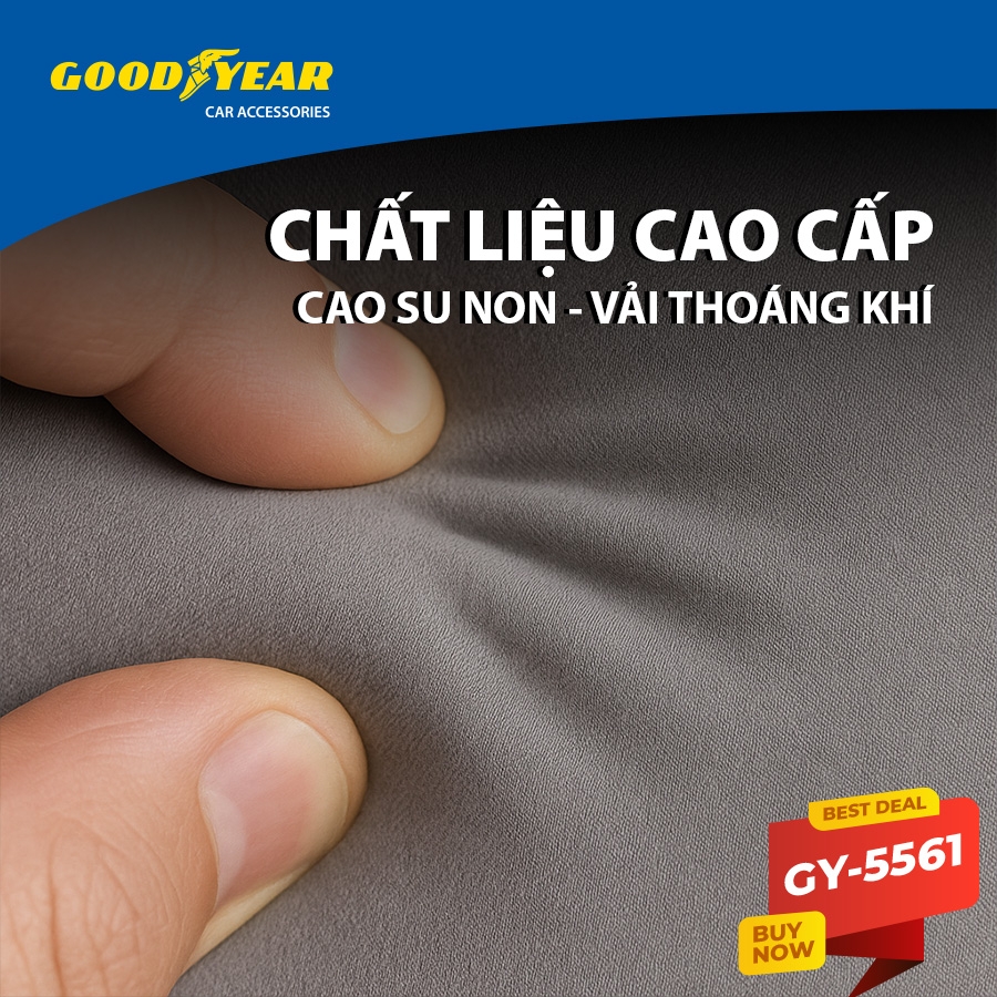 Gối Tựa Đầu Tựa Lưng Cao Su Non GOODYEAR Sang Trọng Mềm Mại Thoáng Khí