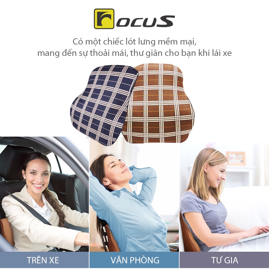 Tựa Lưng Cao Su Non FOCUS Bur FG-YM04-B Màu Lam - Nhập Khẩu Chính Hãng