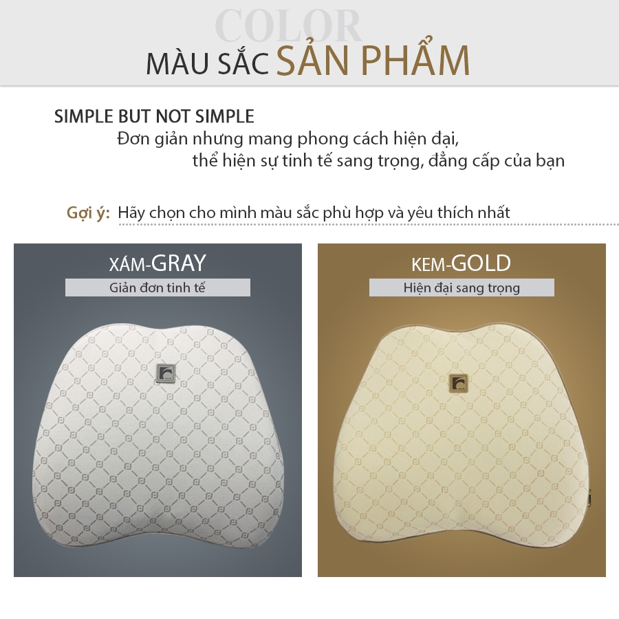 Tựa Lưng Cao Su Non FOCUS Gu F-YM04F-B Màu Xám - Nhập Khẩu Chính Hãng