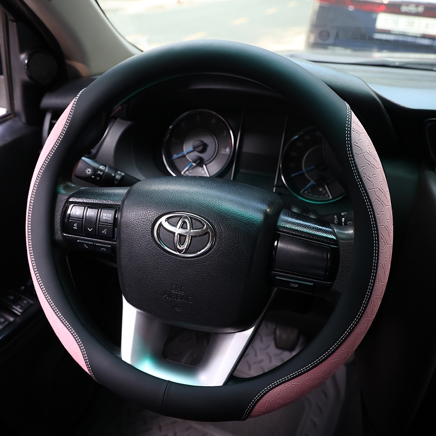 Bọc Vô Lăng CIND 8291 Size M Màu Đen Hồng - Nhập Khẩu Chính Hãng