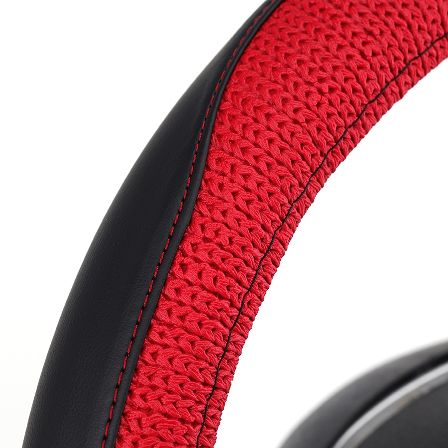 Bọc Vô Lăng CIND E011 Size M Màu Đen Đỏ Da PU Lõi TPE Chống Trượt Siêu Êm - Nhập Khẩu Chính Hãng