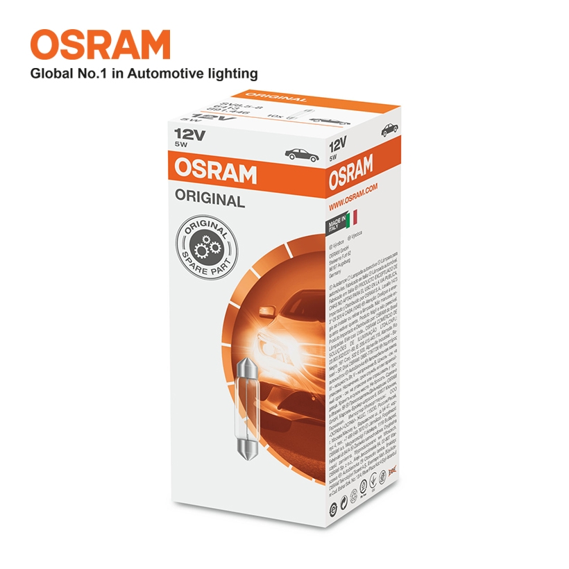 Combo 10 Bóng Đèn Cana Dài OSRAM Original C5W 12V 5W - Nhập Khẩu Chính Hãng