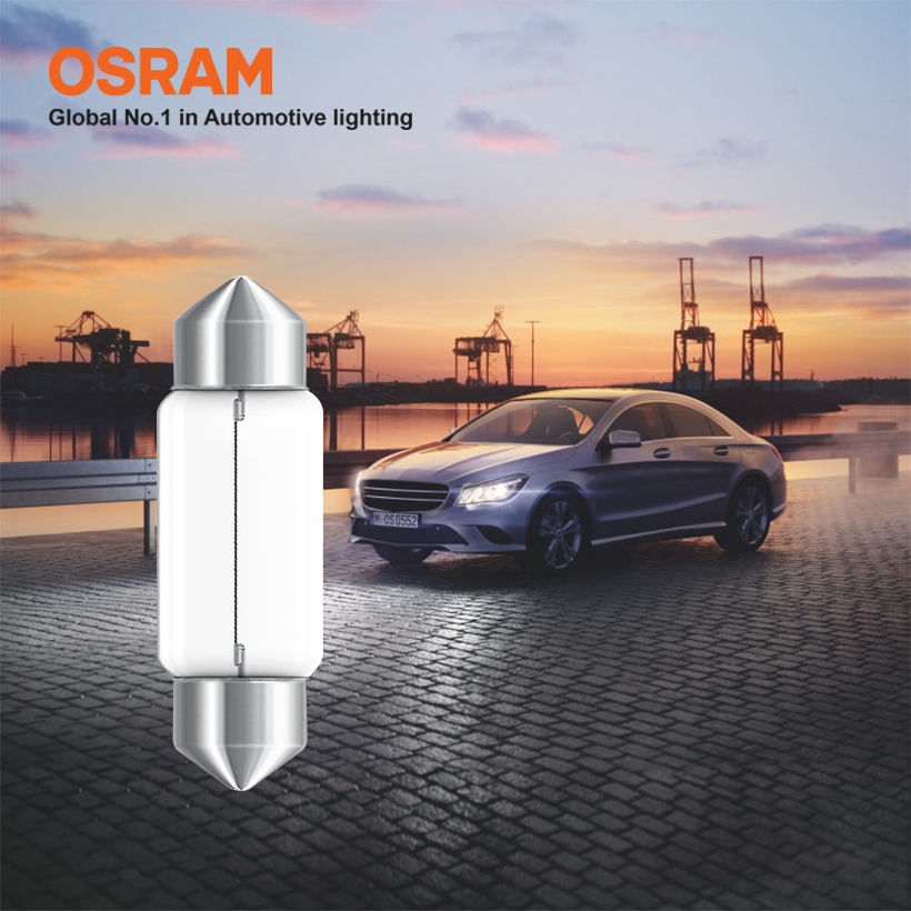 Combo 2 Bóng Đèn Cana Ngắn OSRAM Original C5W 12V 10W - Nhập Khẩu Chính Hãng