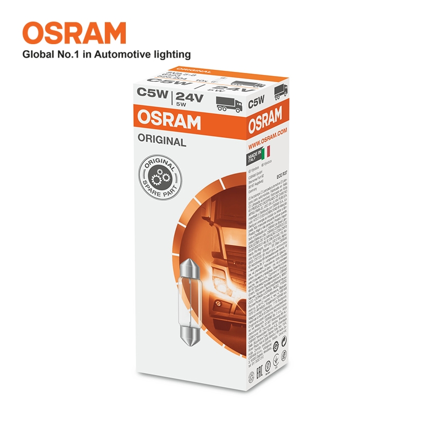 Combo 10 Bóng Đèn Cana Trung OSRAM Original C5W 24V 5W - Nhập Khẩu Chính Hãng