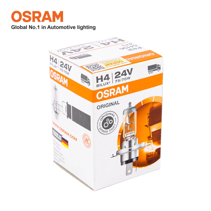 Bóng Đèn Halogen OSRAM Original H4 24V 75/70W - Nhập Khẩu Chính Hãng