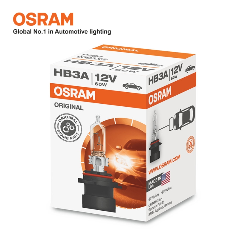 Bóng Đèn Halogen OSRAM Original HB3 12V 60W (Chân Thẳng) - Nhập Khẩu Chính Hãng