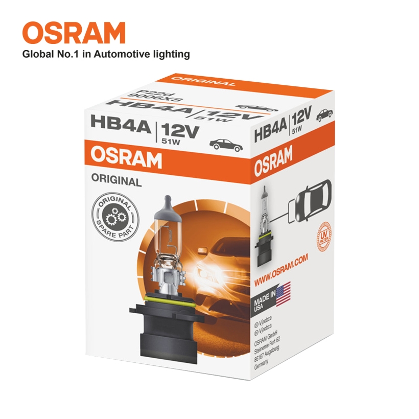 Bóng Đèn Halogen OSRAM Original HB4 12V 51W (Chân Thẳng) - Nhập Khẩu Chính Hãng