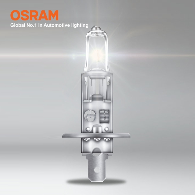 Bóng Đèn Halogen Tăng Sáng 100% OSRAM Night Breaker Silver H1 12V 55W - Nhập Khẩu Chính Hãng