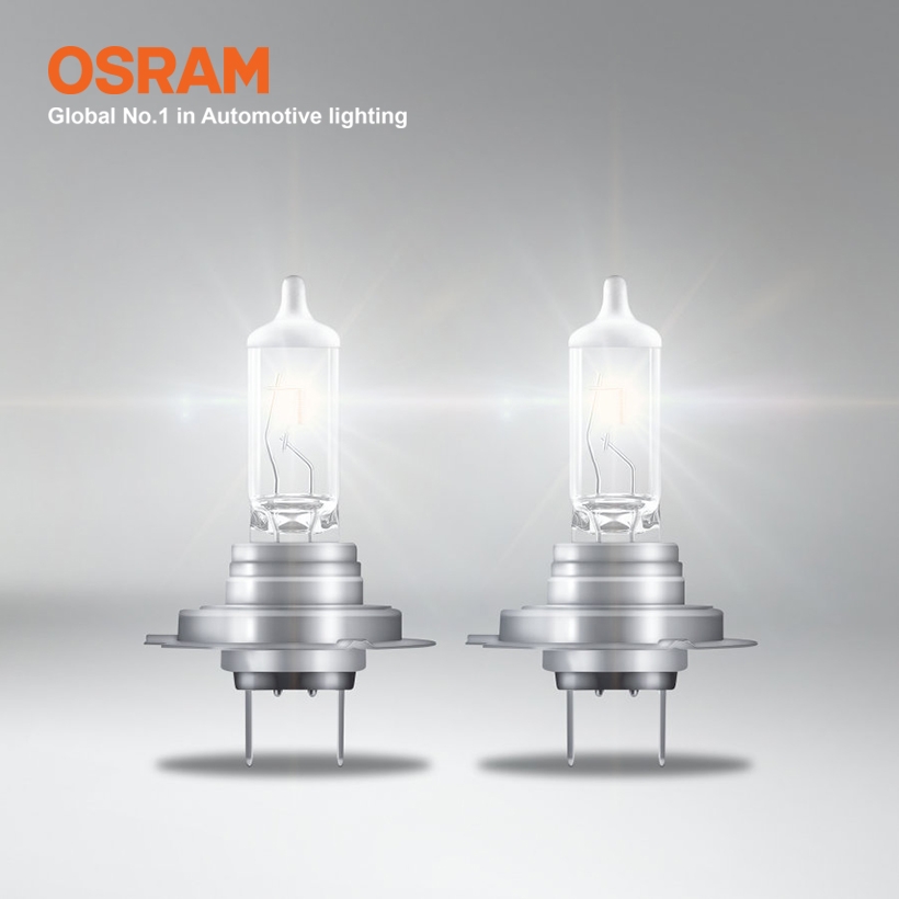 Combo 2 Bóng Đèn Halogen Tăng Sáng 100% OSRAM Night Breaker Silver H7 12V 55W - Nhập Khẩu Chính Hãng