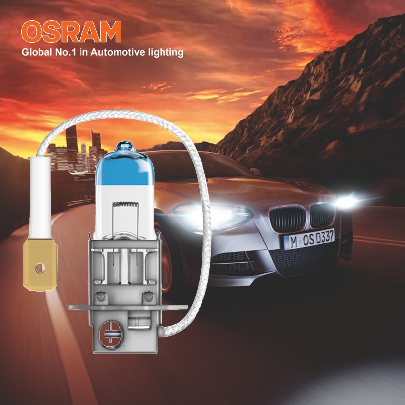 Combo 2 Bóng Đèn Halogen Tăng Sáng 150% OSRAM Night Breaker Laser H3 12V 55W - Nhập Khẩu Chính Hãng