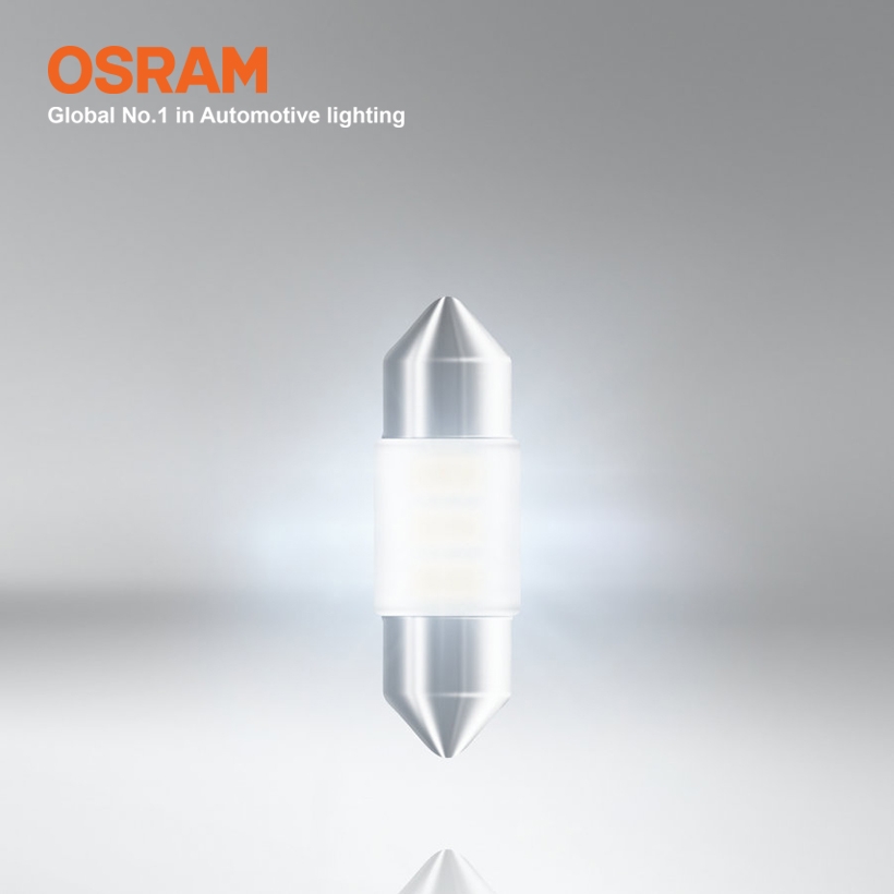 Bóng Đèn Led Cana Ngắn OSRAM Standard Retrofit C5W 12V Màu Trắng Sky - Nhập Khẩu Chính Hãng