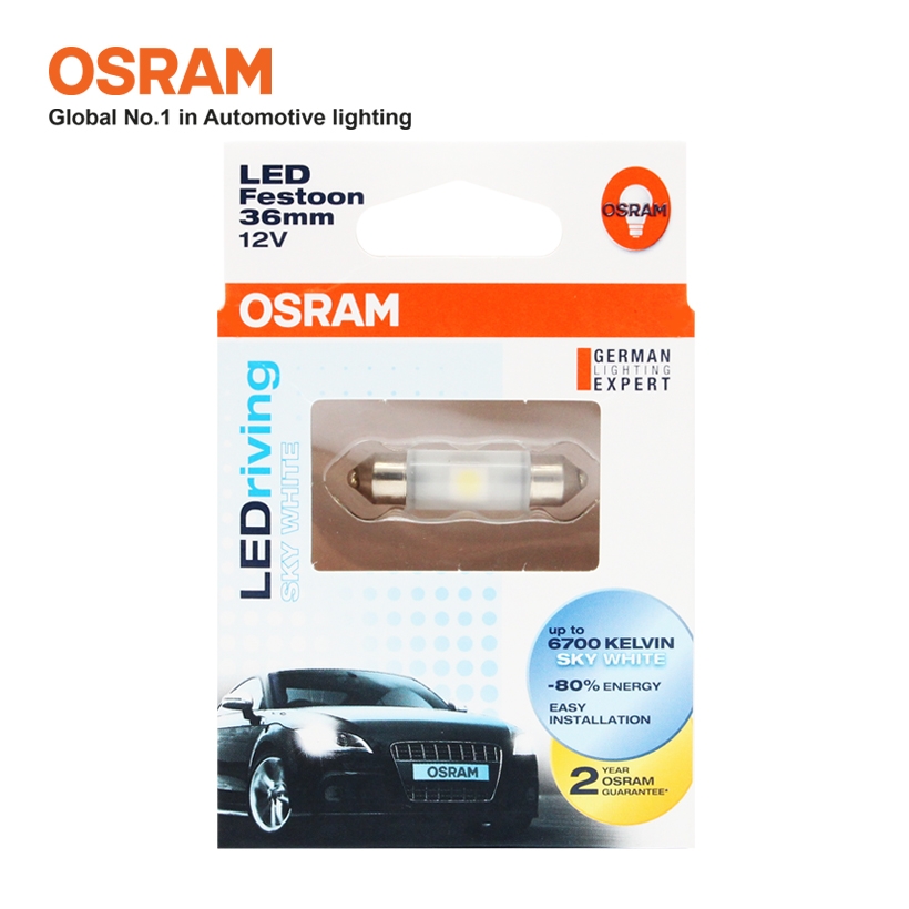 Bóng Đèn Led Cana Trung OSRAM Standard Retrofit C5W 12V Màu Trắng Sky - Nhập Khẩu Chính Hãng