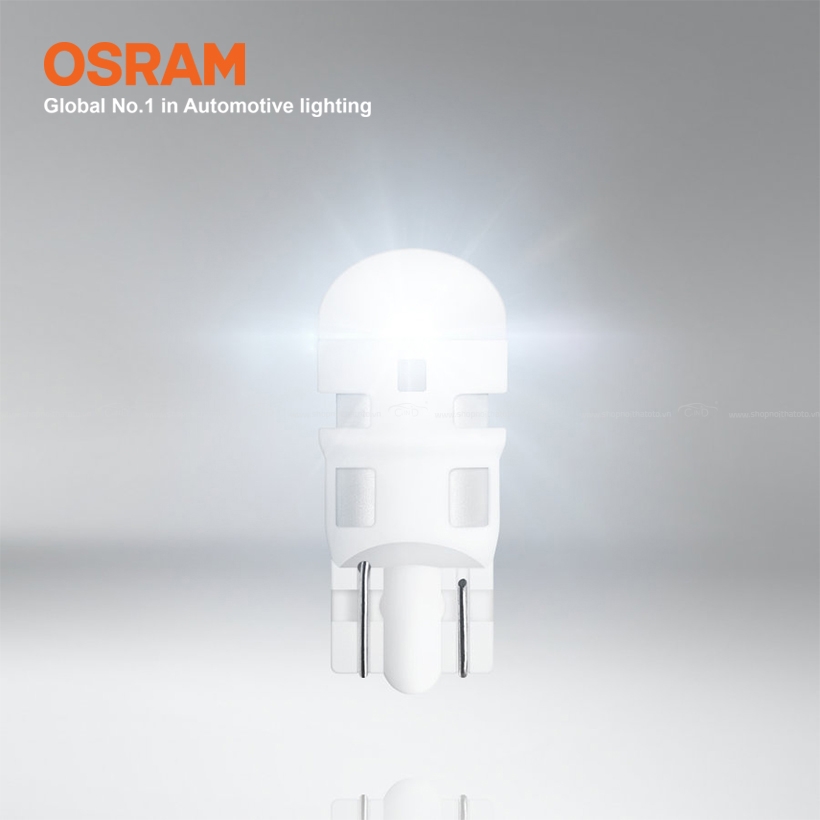 Combo 2 Bóng Đèn Led Chân Ghim Nhỏ OSRAM Standard W5W 2825DW4.0 12V Màu Trắng Cool - Nhập Khẩu Chính Hãng