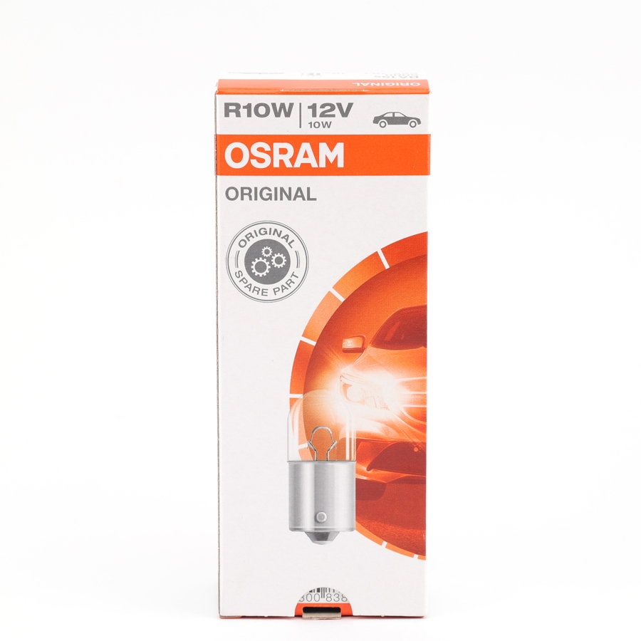 Combo 10 Bóng Đèn Ô Tô Tín Hiệu Xi Nhan 1 Tim Halogen OSRAM Original Dùng Cho Nhiều Dòng Xe Hơi Chân R10W 5008 12V 10W (Chân Thẳng)