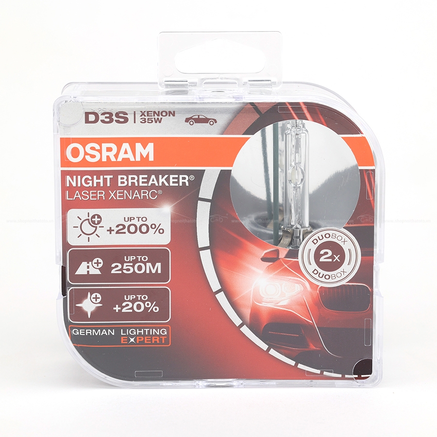 Combo 2 Bóng Đèn Xenon OSRAM Night Breaker D3S 66340XNL 12V 35W - Nhập Khẩu Chính Hãng