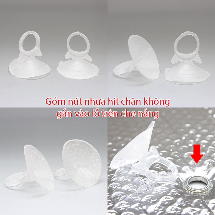 Combo 2 Tấm Che Nắng Ô Tô Xốp Cách Nhiệt Tròn Lớn Màu Lá Phủ Bạc CIND CD-C043 (44x52cm) - Nhập Khẩu Chính Hãng
