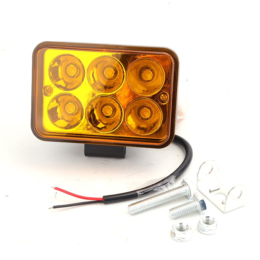 Đèn LED Trợ Sáng Bảng Chữ Nhật Viair 6 Bóng Vàng 12-30V (77x111mm)