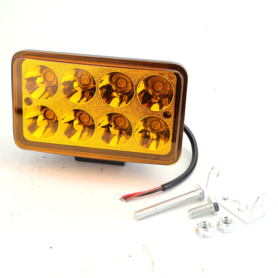 Đèn LED Trợ Sáng Bảng Chữ Nhật Viair 8 Bóng Vàng 12-30V (99x152mm)