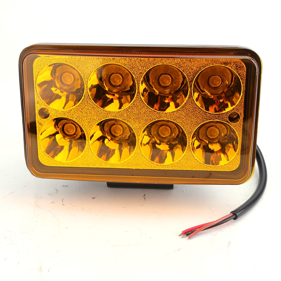 Đèn LED Trợ Sáng Bảng Chữ Nhật Viair 8 Bóng Vàng 12-30V (99x152mm)