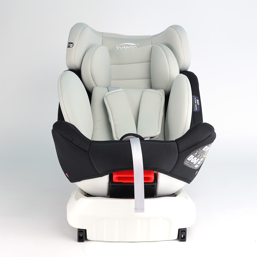 Ghế An Toàn Cho Trẻ Em QM-360A ISOFIX + Xoay 360° Thông Minh + Khoá An Toàn 5 Điểm Phiên Bản Hiện Đại Màu Xám Sang Trọng - Nhập Khẩu Chính Hãng