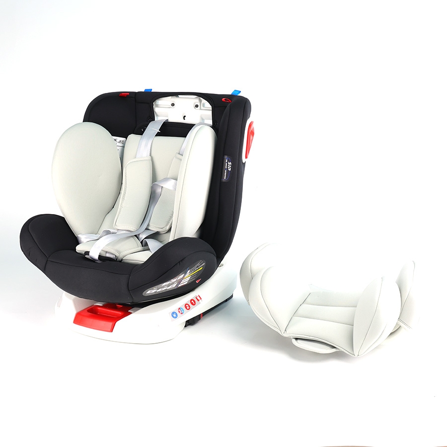 Ghế An Toàn Cho Trẻ Em QM-360A ISOFIX + Xoay 360° Thông Minh + Khoá An Toàn 5 Điểm Phiên Bản Hiện Đại Màu Xám Sang Trọng - Nhập Khẩu Chính Hãng