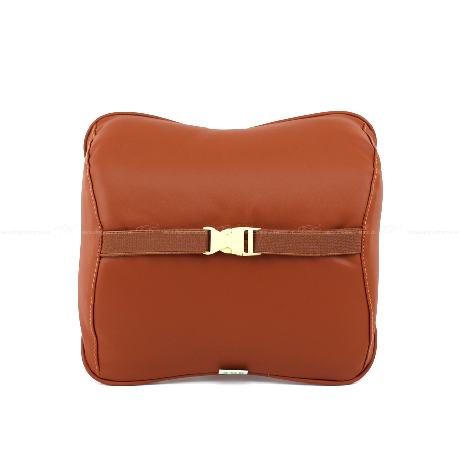 Gối Tựa Đầu Cao Su Non Bọc Da CIND QF002 Màu Nâu - Nhập Khẩu Chính Hãng